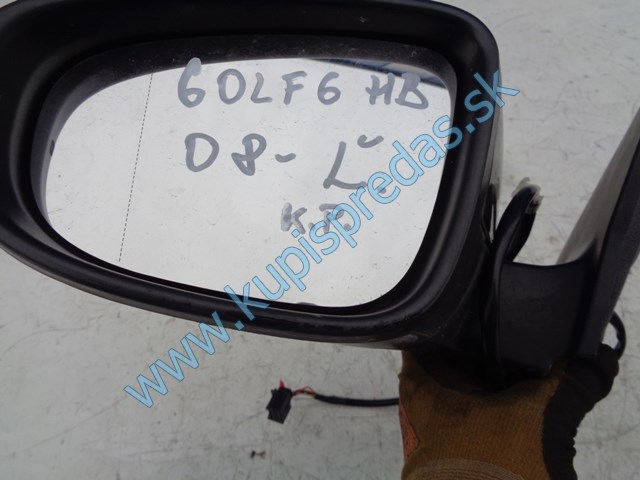 ľavé spätné zrkadlo na vw volkswagen golf VI HB, 6 pinov